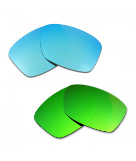 Hkuco Mens Replacement Lenses For Oakley Jupiter Squared Blue/Green Sunglasses