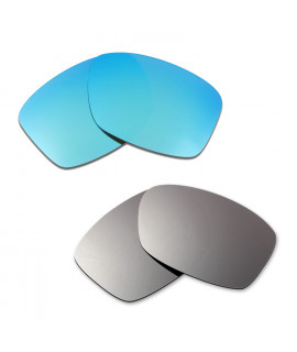 Hkuco Mens Replacement Lenses For Oakley Jupiter Squared Blue/Titanium Sunglasses