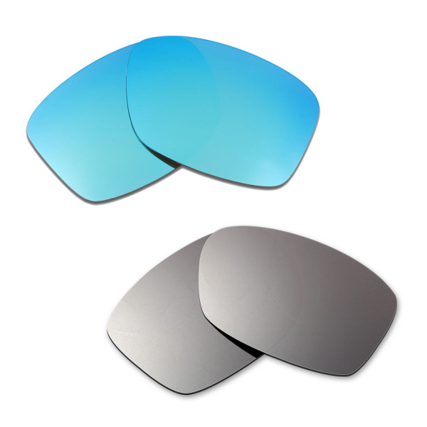 Hkuco Mens Replacement Lenses For Oakley Jupiter Squared Blue/Titanium Sunglasses