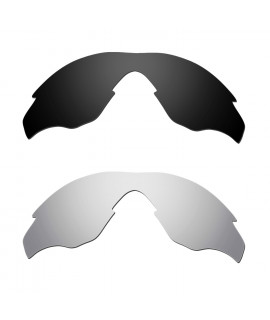 Hkuco Mens Replacement Lenses For Oakley M2 Black/Titanium Sunglasses