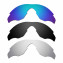 Hkuco Mens Replacement Lenses For Oakley M2 Blue/Black/Titanium Sunglasses