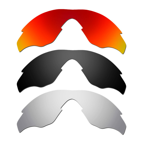 Hkuco Mens Replacement Lenses For Oakley M2 Red/Black/Titanium Sunglasses