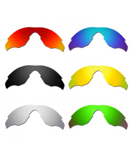 Hkuco Mens Replacement Lenses For Oakley M2 Red/Blue/Black/24K Gold/Titanium/Emerald Green Sunglasses