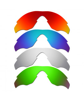Hkuco Mens Replacement Lenses For Oakley M2 Red/Blue/Titanium/Emerald Green Sunglasses