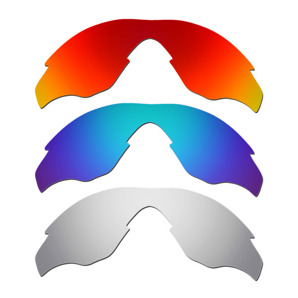 Hkuco Mens Replacement Lenses For Oakley M2 Red/Blue/Titanium Sunglasses