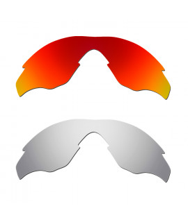 Hkuco Mens Replacement Lenses For Oakley M2 Red/Titanium Sunglasses