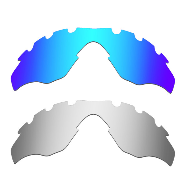 Hkuco Mens Replacement Lenses For Oakley M2-Vented Blue/Titanium Sunglasses