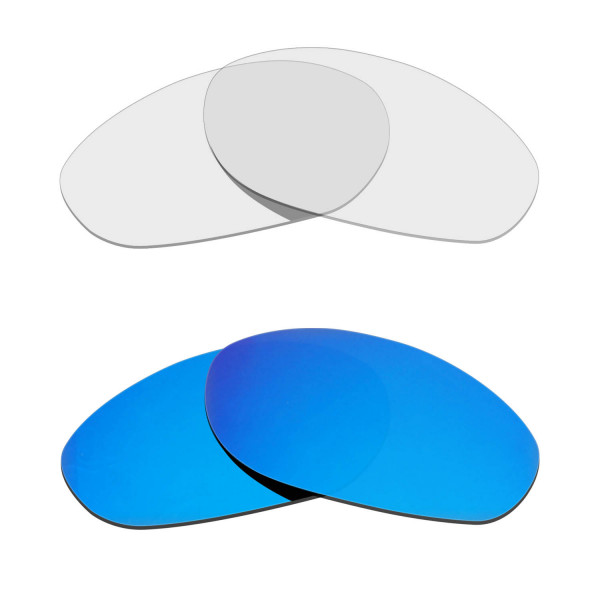 Hkuco Mens Replacement Lenses For Oakley Monster Dog Sunglasses Blue/Transparent  Polarized