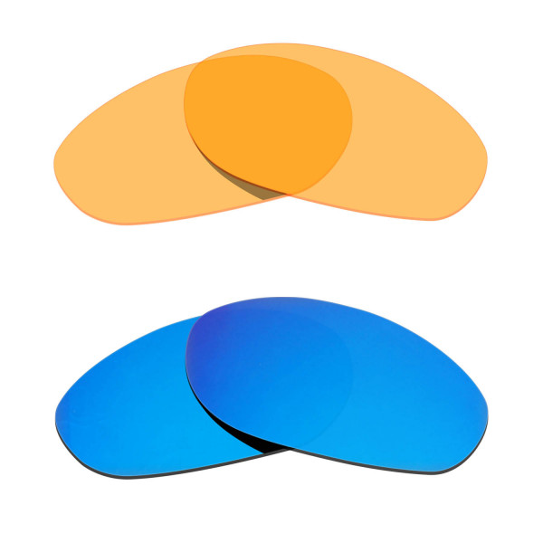 Hkuco Mens Replacement Lenses For Oakley Monster Dog Sunglasses Blue/Transparent Yellow Polarized