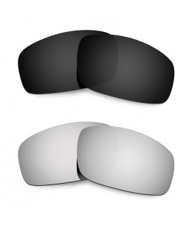 Hkuco Mens Replacement Lenses For Oakley Monster Pup Black/Titanium Sunglasses