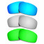 Hkuco Mens Replacement Lenses For Oakley Monster Pup Blue/Titanium/Emerald Green Sunglasses