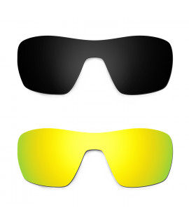 Hkuco Mens Replacement Lenses For Oakley Offshoot Black/24K Gold Sunglasses
