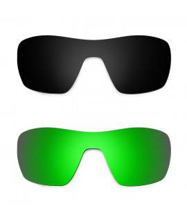 Hkuco Mens Replacement Lenses For Oakley Offshoot Black/Emerald Green Sunglasses