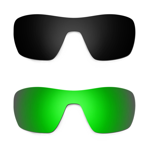 Hkuco Mens Replacement Lenses For Oakley Offshoot Black/Emerald Green Sunglasses