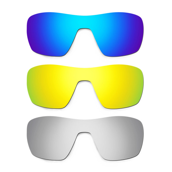 Hkuco Mens Replacement Lenses For Oakley Offshoot Blue/24K Gold/Titanium Sunglasses