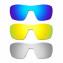 Hkuco Mens Replacement Lenses For Oakley Offshoot Blue/24K Gold/Titanium Sunglasses