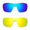 Hkuco Mens Replacement Lenses For Oakley Offshoot Blue/24K Gold Sunglasses