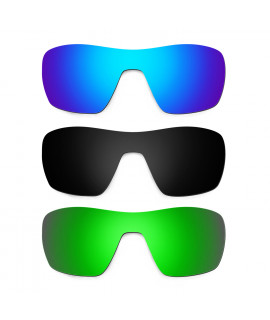 Hkuco Mens Replacement Lenses For Oakley Offshoot Blue/Black/Emerald Green Sunglasses