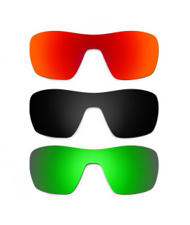 Hkuco Mens Replacement Lenses For Oakley Offshoot Red/Black/Emerald Green Sunglasses