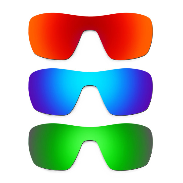 Hkuco Mens Replacement Lenses For Oakley Offshoot Red/Blue/Emerald Green Sunglasses