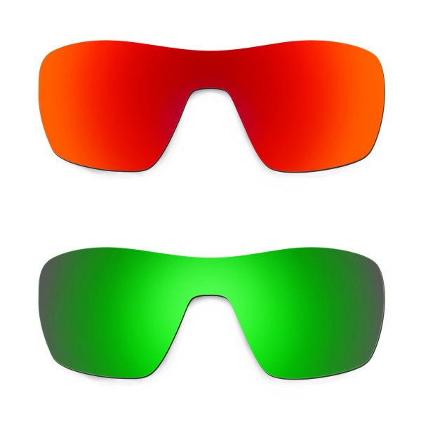 Hkuco Mens Replacement Lenses For Oakley Offshoot Red/Emerald Green Sunglasses