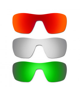 Hkuco Mens Replacement Lenses For Oakley Offshoot Red/Titanium/Emerald Green  Sunglasses