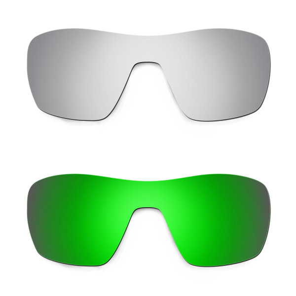 Hkuco Mens Replacement Lenses For Oakley Offshoot Titanium/Emerald Green  Sunglasses