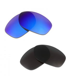 HKUCO Blue+Black Polarized Replacement Lenses For Oakley Pit Bull Sunglasses