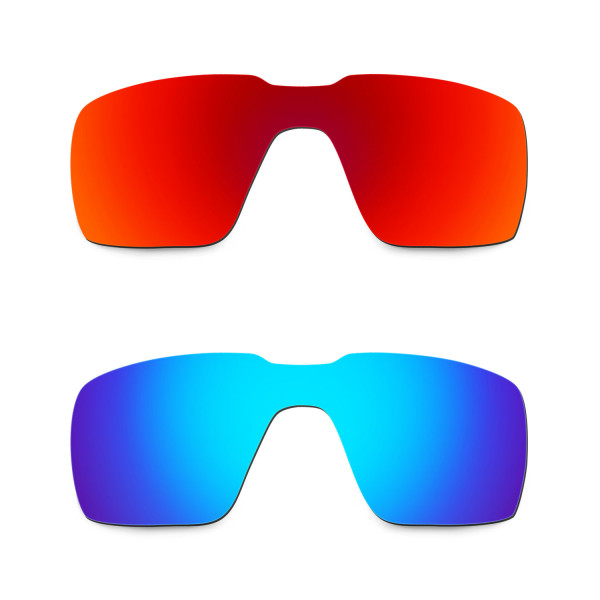 Hkuco Mens Replacement Lenses For Oakley Probation Red/Blue Sunglasses