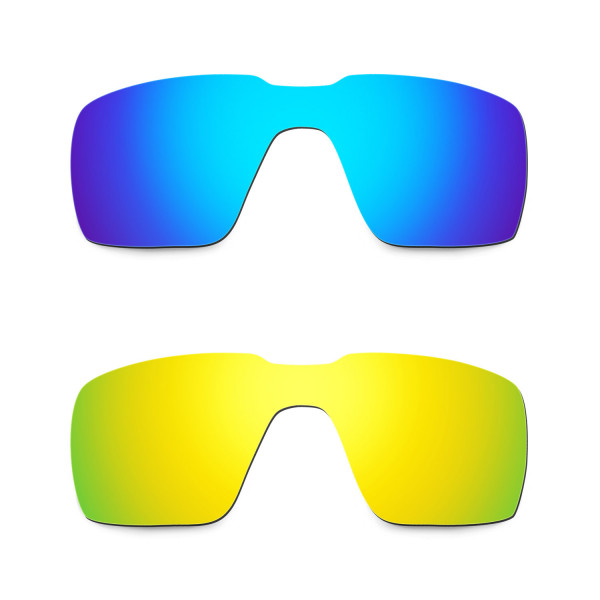 Hkuco Mens Replacement Lenses For Oakley Probation Blue/24K Gold Sunglasses
