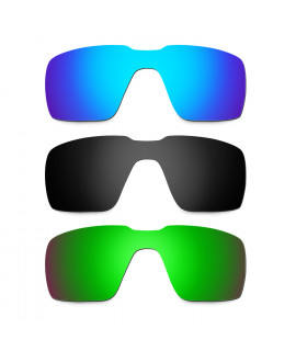 Hkuco Mens Replacement Lenses For Oakley Probation Blue/Black/Emerald Green Sunglasses