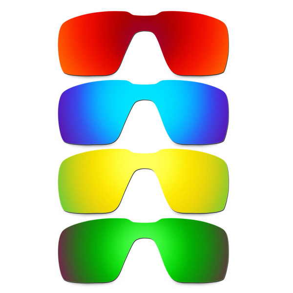 Hkuco Mens Replacement Lenses For Oakley Probation Red/Blue/24K Gold/Emerald Green Sunglasses