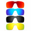 Hkuco Mens Replacement Lenses For Oakley Probation Red/Blue/Black/24K Gold Sunglasses