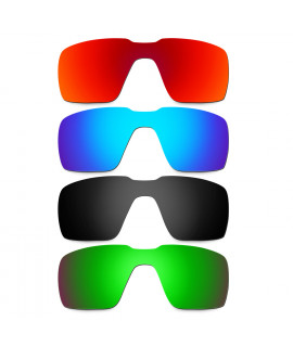 Hkuco Mens Replacement Lenses For Oakley Probation Red/Blue/Black/Emerald Green Sunglasses