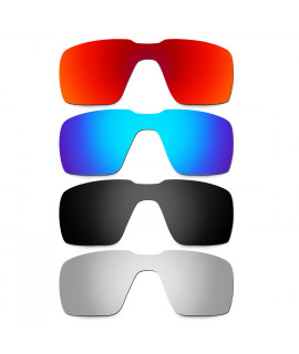 Hkuco Mens Replacement Lenses For Oakley Probation Red/Blue/Black/Titanium Sunglasses