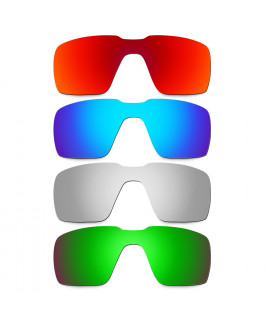 Hkuco Mens Replacement Lenses For Oakley Probation Red/Blue/Titanium/Emerald Green Sunglasses