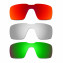 Hkuco Mens Replacement Lenses For Oakley Probation Red/Titanium/Emerald Green  Sunglasses