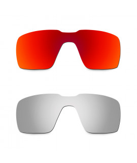Hkuco Mens Replacement Lenses For Oakley Probation Red/Titanium Sunglasses
