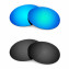 Hkuco Mens Replacement Lenses For Oakley Romeo 1 Sunglasses Blue/Black Polarized 