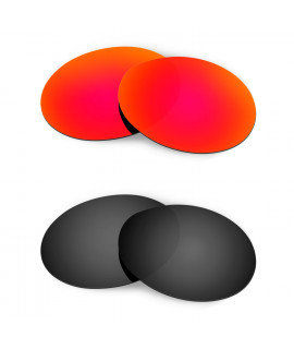 Hkuco Mens Replacement Lenses For Oakley Romeo 1 Red/Black Sunglasses