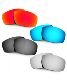 Hkuco Mens Replacement Lenses For Oakley Splinter Red/Blue/Black/Titanium Sunglasses