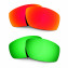 Hkuco Mens Replacement Lenses For Oakley Splinter Red/Emerald Green Sunglasses