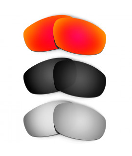 Hkuco Mens Replacement Lenses For Oakley Split Jacket Red/Black/Titanium Sunglasses