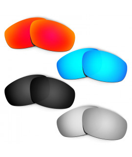 Hkuco Mens Replacement Lenses For Oakley Split Jacket Red/Blue/Black/Titanium Sunglasses