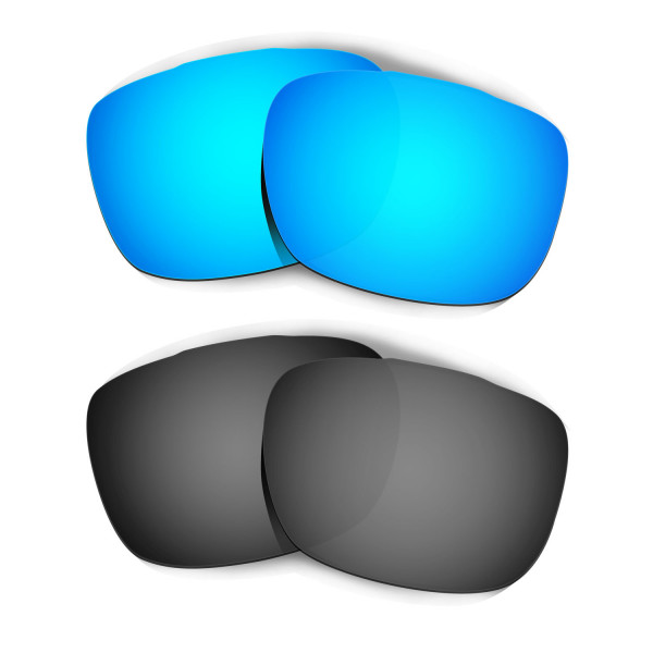 HKUCO Blue+Black Replacement Lenses For Oakley TwoFace Sunglasses
