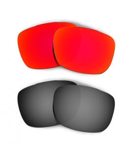 HKUCO Red+Black Replacement Lenses For Oakley TwoFace Sunglasses