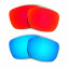 HKUCO Red+Blue Replacement Lenses For Oakley TwoFace Sunglasses