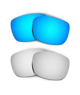 Hkuco Mens Replacement Lenses For Oakley TwoFace Blue/Titanium Sunglasses