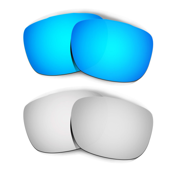 Hkuco Mens Replacement Lenses For Oakley TwoFace Blue/Titanium Sunglasses