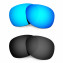 Hkuco Mens Replacement Lenses For Ray-Ban Wayfarer RB2132 55mm Sunglasses Blue/Black Polarized 